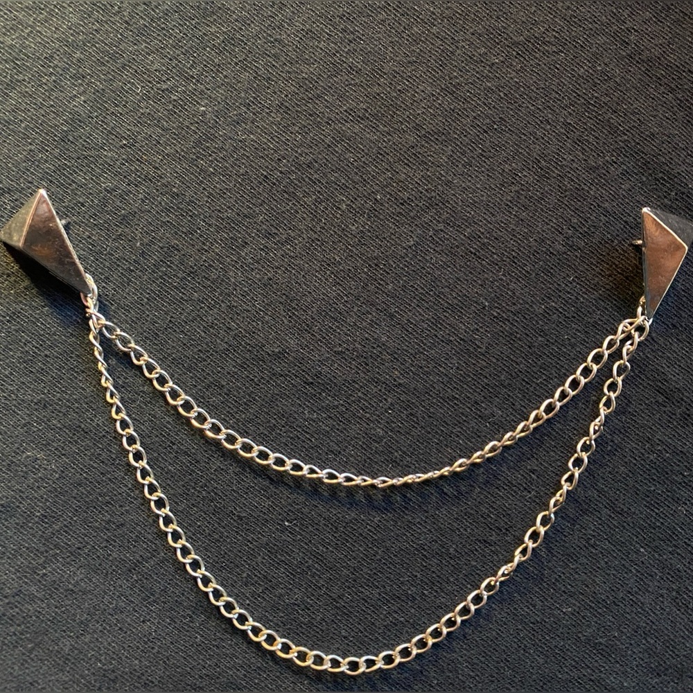 Sterling Silver Pyramid Brooch